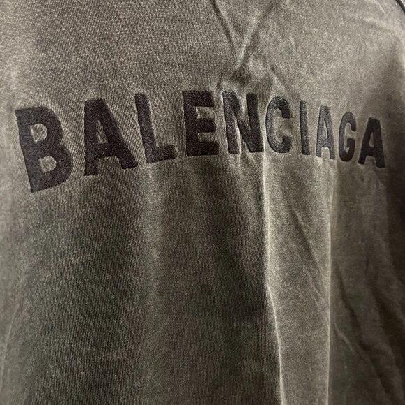 Balenciaga Faded Oversized Embroidered Sweater XL YSL Gucci St-Laurent Balmain - Picture 5 of 6